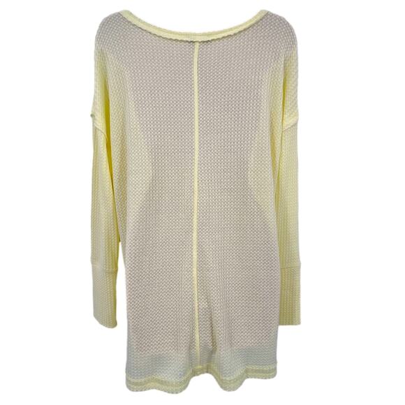 Vintage America Tunic Women's L Buttery Yellow Waffle Knit Cottagecore Soft Girl - Picture 5 of 8